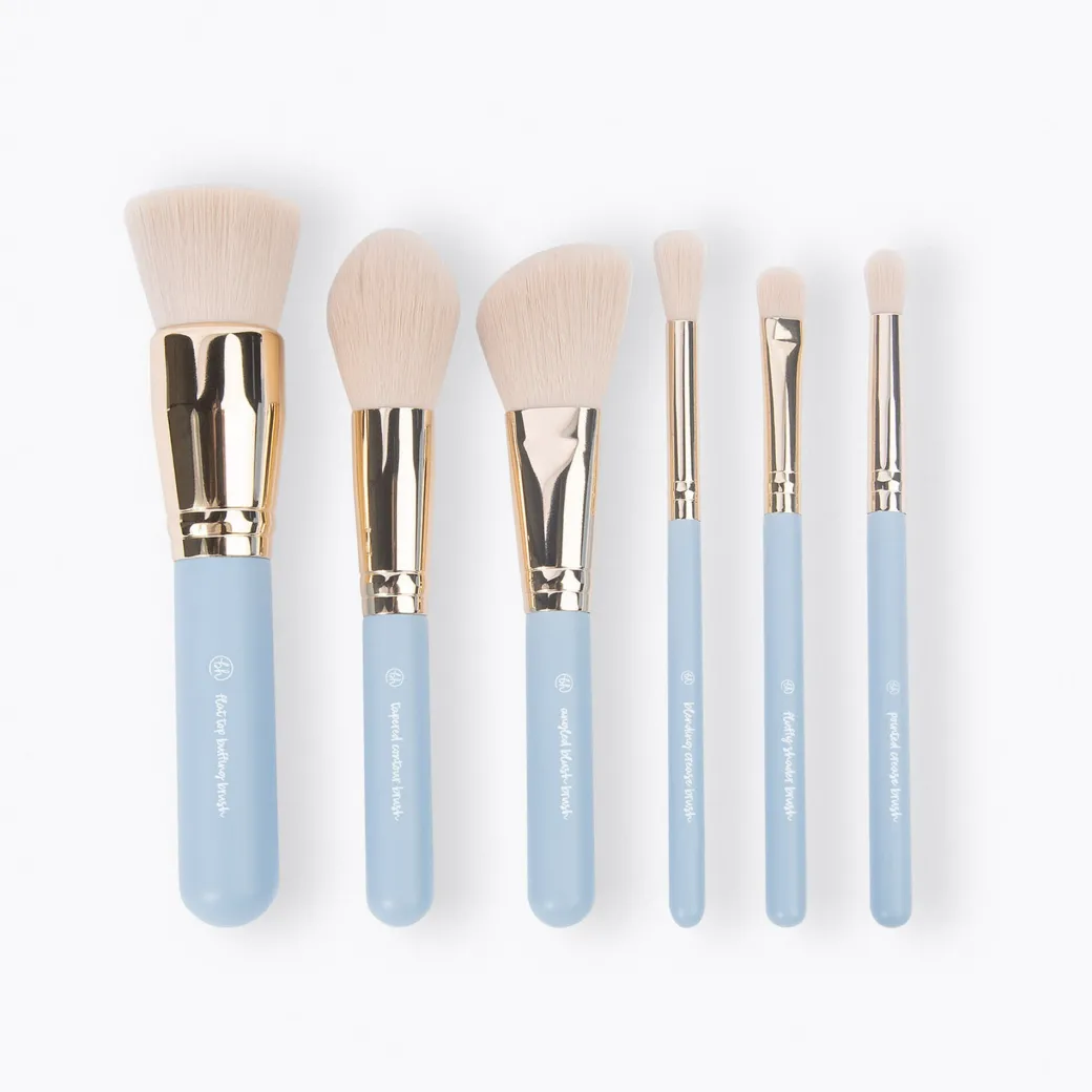BH Travel Series: Escapade 6 Piece Mini Face & Eye Brush Set With Bag