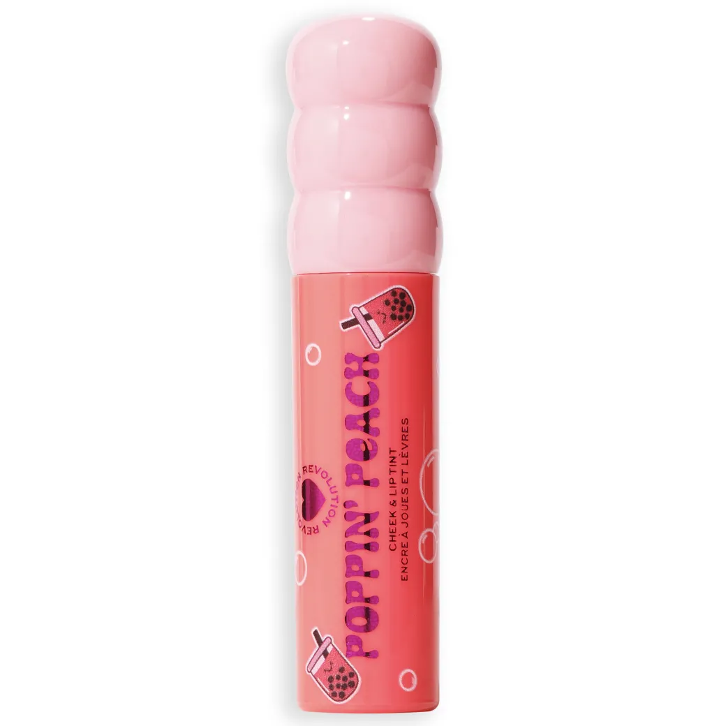 I Heart Revolution Bubble Tea Milky Blush + Lip Tint Poppin' Peach