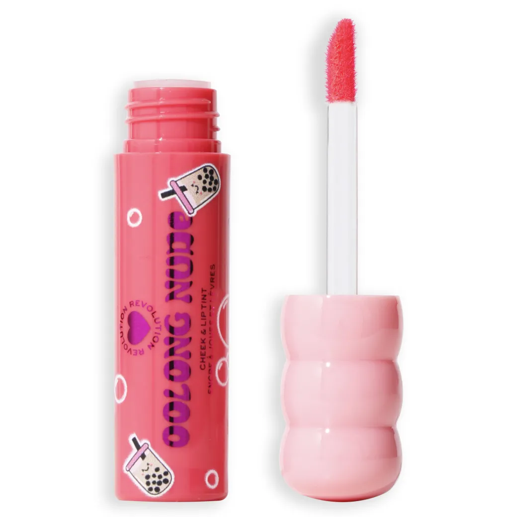 I Heart Revolution Bubble Tea Milky Blush + Lip Tint Oolong Nude
