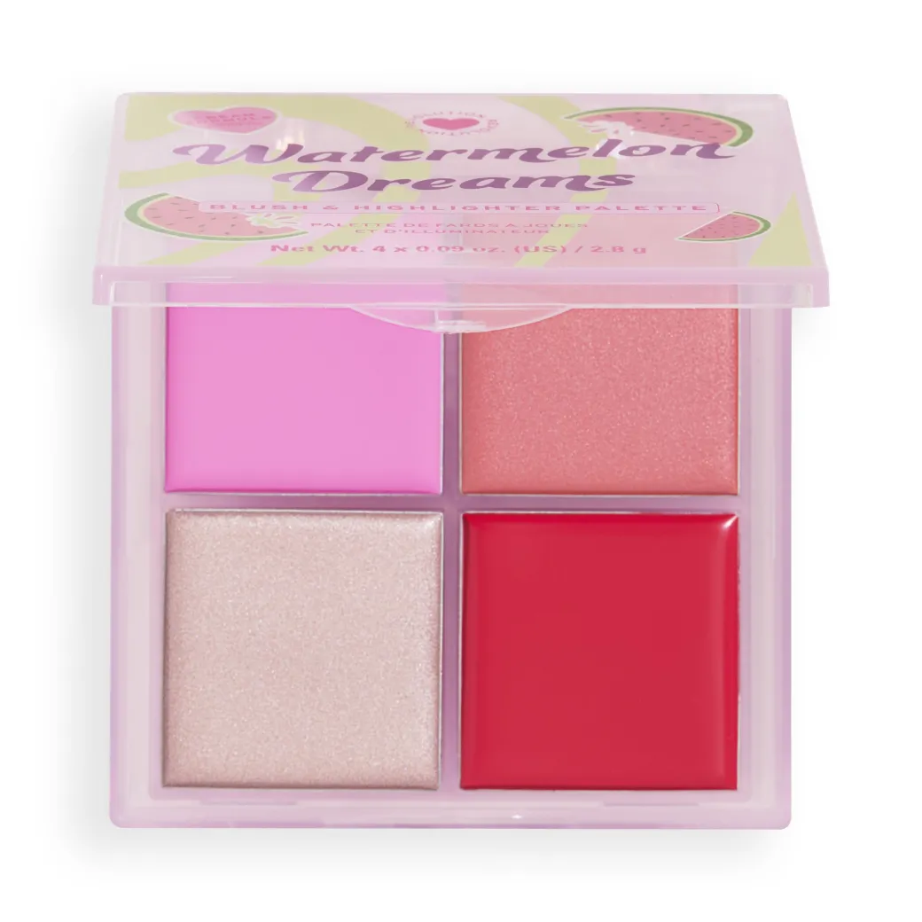 I Heart Revolution Watermelon Dreams Blush & Highlighter Quad