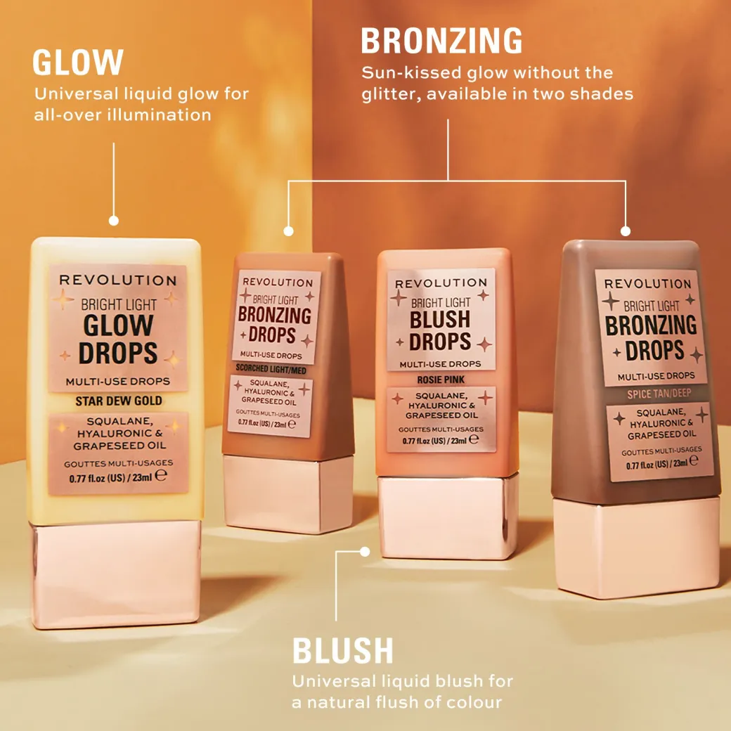 Makeup Revolution Bright Light Bronzing Drops Bronze Scorched