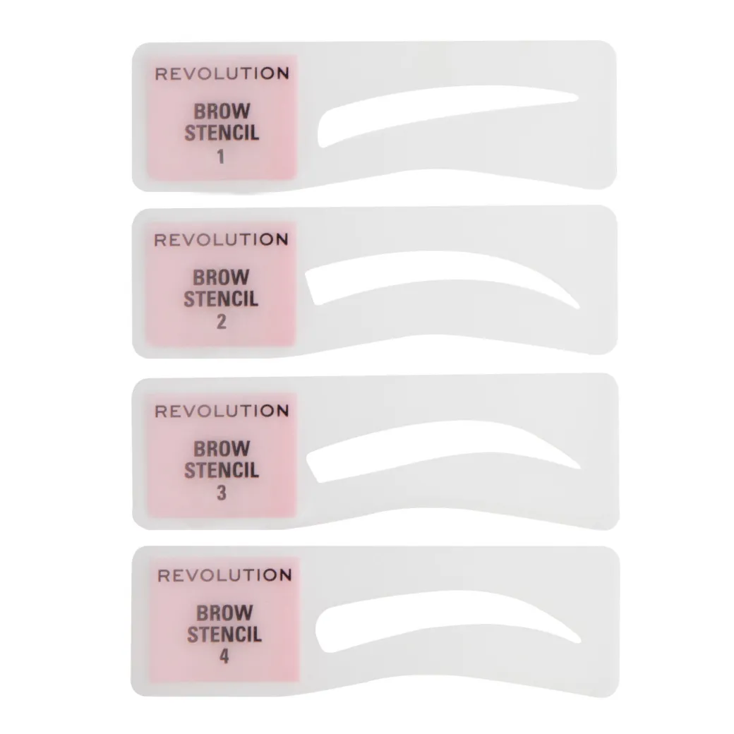 Makeup Revolution Brow Powder Stamp & Stencil Kit Ash Brown
