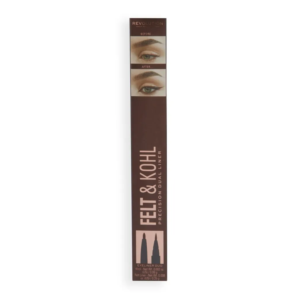 Makeup Revolution Felt & Kohl Eyeliner Brown