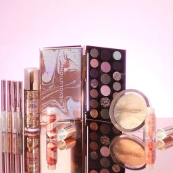 Makeup Revolution Festive Allure Ceramide Shimmer Lip Swirl Out Out Red