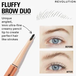 Makeup Revolution Fluffy Brow Filter Duo Ash Brown