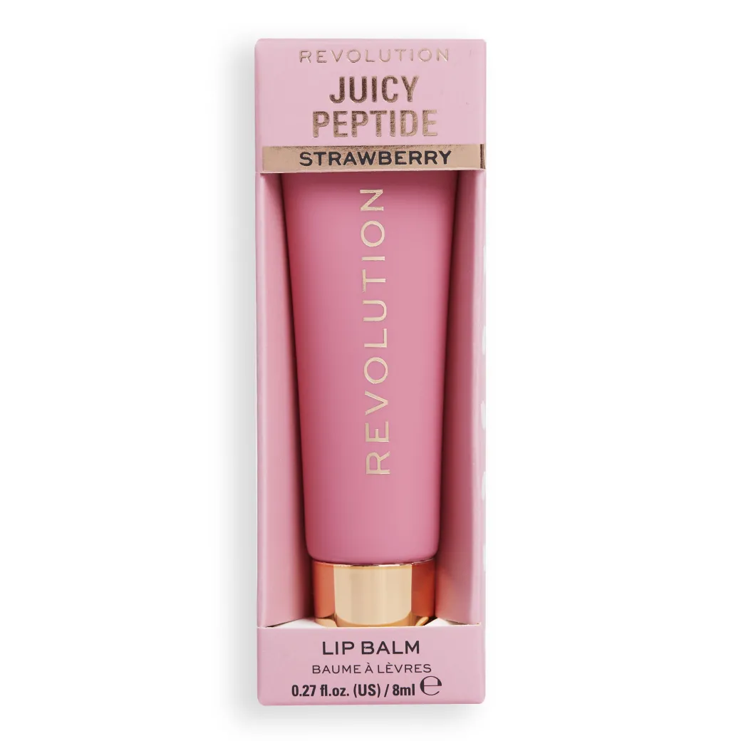Makeup Revolution Juicy Peptide Lip Balm Pink Strawberry