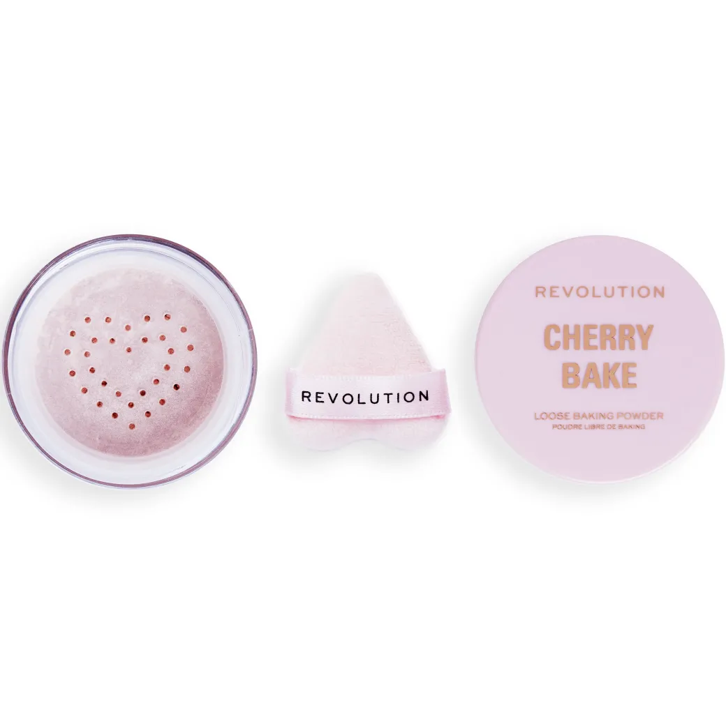 Makeup Revolution Y2k Cherry Bake Loose Powder & Puff