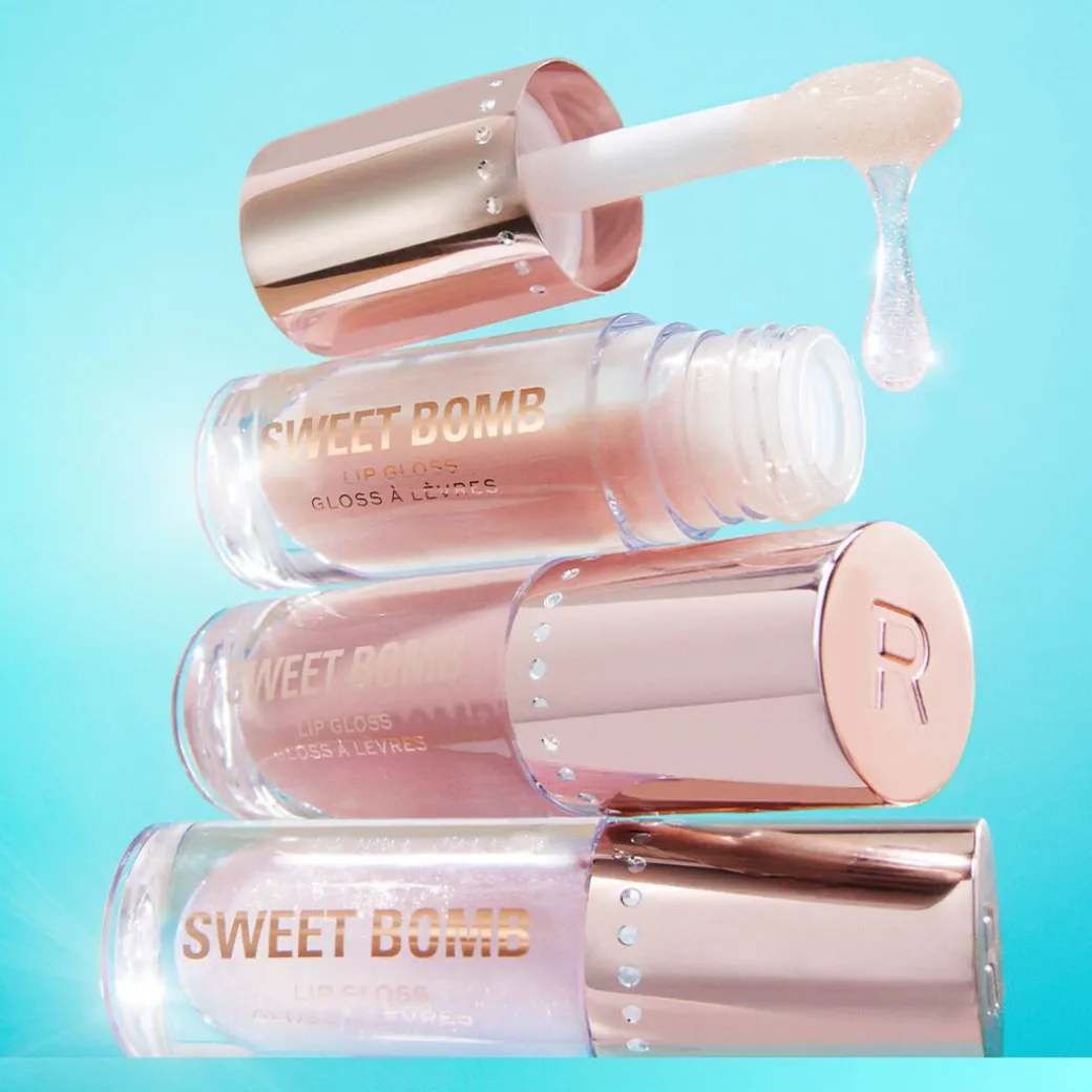 Makeup Revolution Y2k Sweet Bomb Lip Gloss Strawberry Swirl Nude