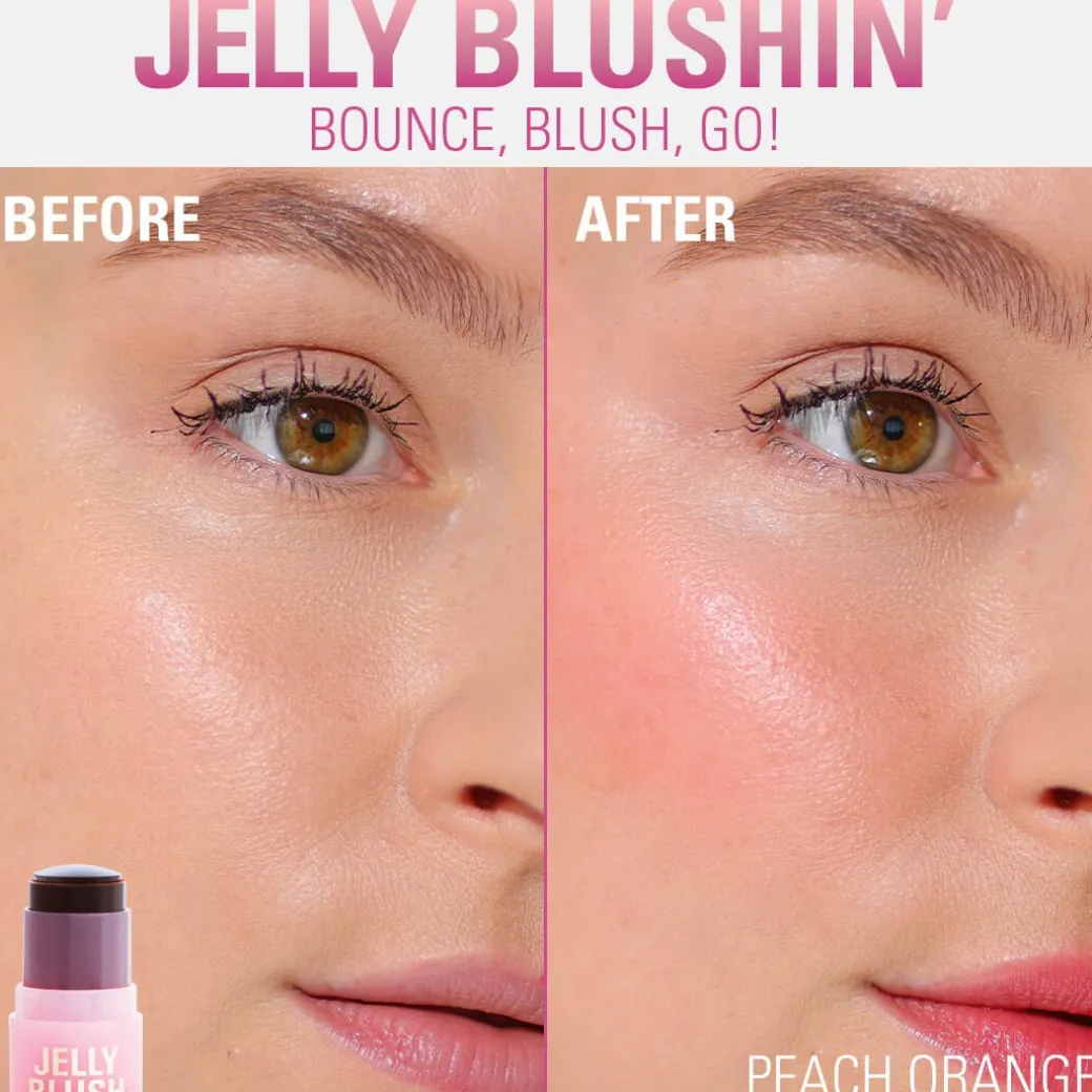 Revolution Jelly Blush Stick Lip and Cheek Stain Peach Orange