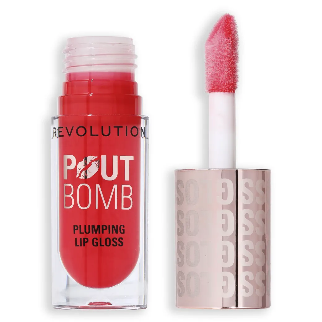Revolution Pout Bomb Plumping Gloss Cherry Sheer Red NEW!