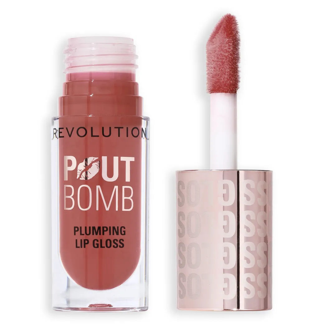 Revolution Pout Bomb Plumping Gloss Melba Warm Peach NEW!