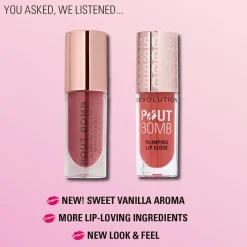 Revolution Pout Bomb Plumping Gloss Espresso Cool Nude NEW!