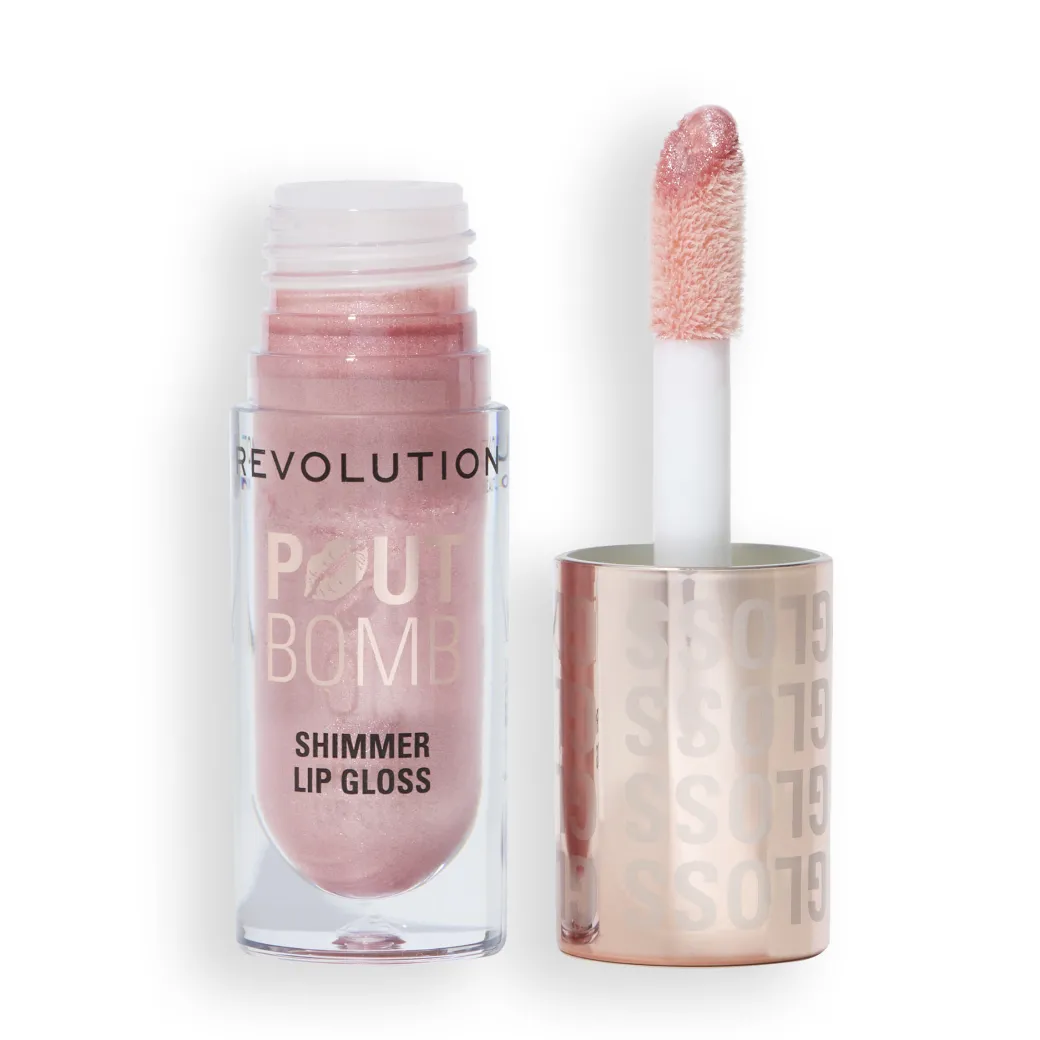 Revolution Pout Bomb Shimmer Gloss Shine Pink