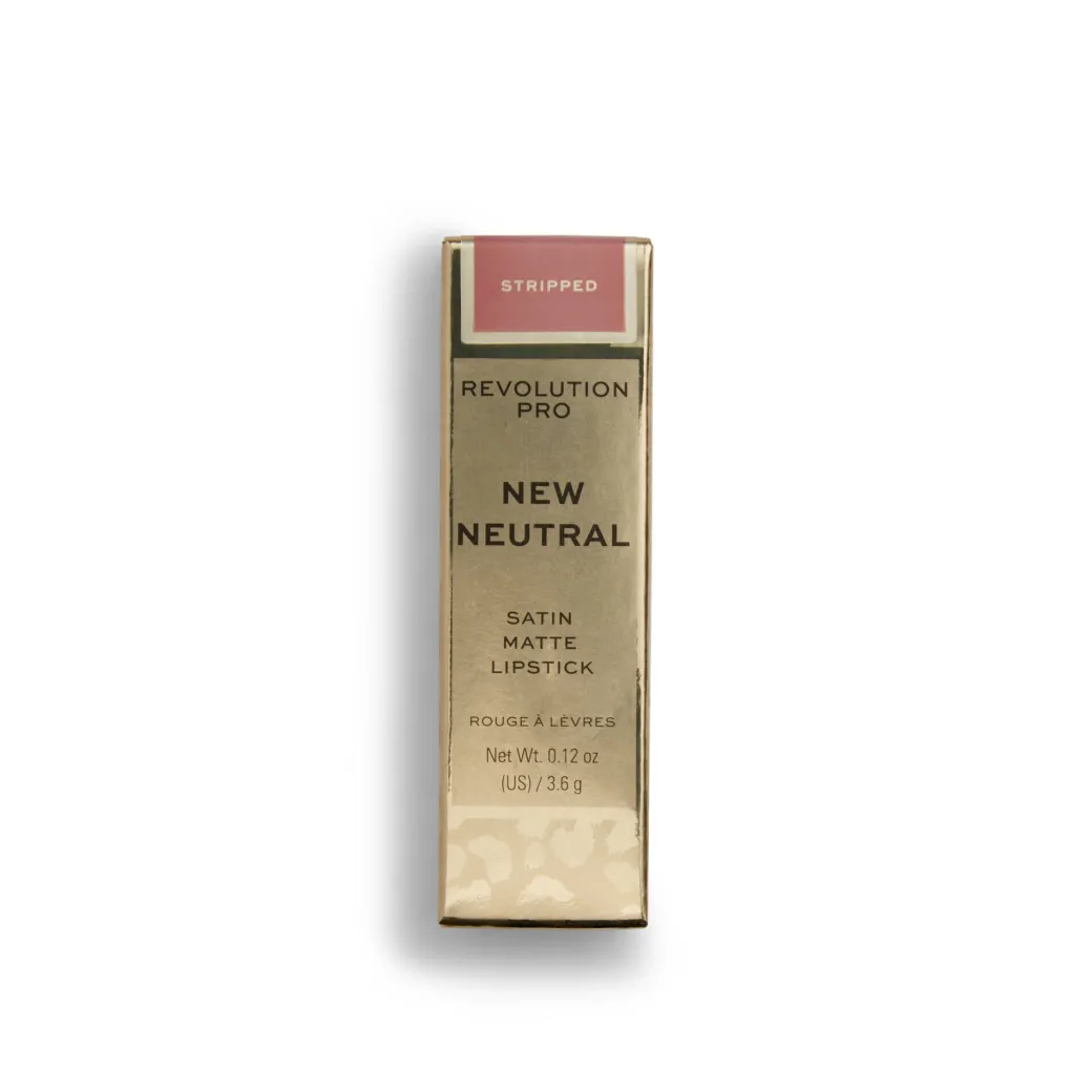 Revolution Pro New Neutral Satin Matte Lipstick Stripped