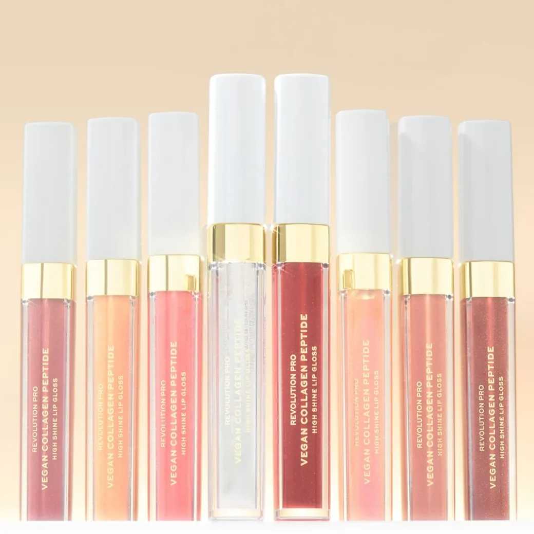 Revolution Pro Vegan Collagen Peptide High Shine Lip Gloss Bombshell