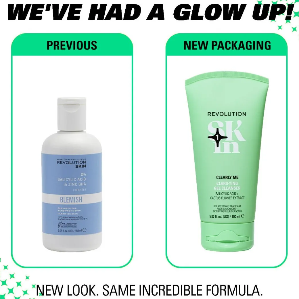 Revolution Skin Clearly Me 2% Salicylic Acid Clarifying Cleansing Gel 150ml