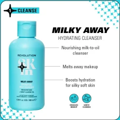 Revolution Skin Milky-Away Meadowfoam & Sweet Almond Oil Hydrating Milk Cleanser 200ml