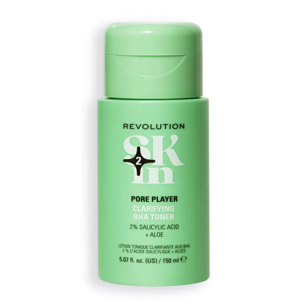Revolution Skin Pore Player 2% Salicylic Acid & Aloe Clarifying BHA Toner 150ml