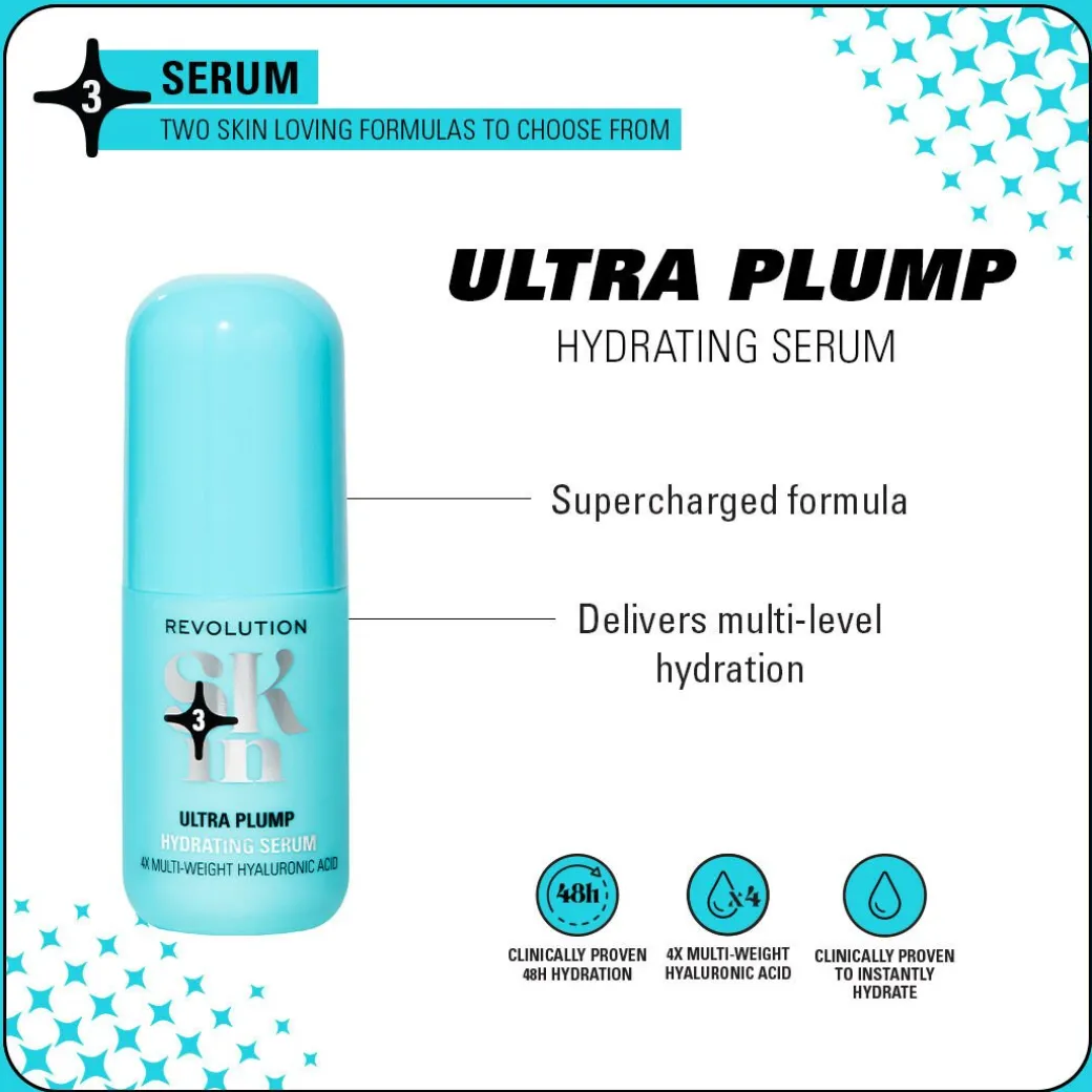 Revolution Skin Ultra Plump Multi-Weight Hyaluronic Acid Hydrating Serum 30ml